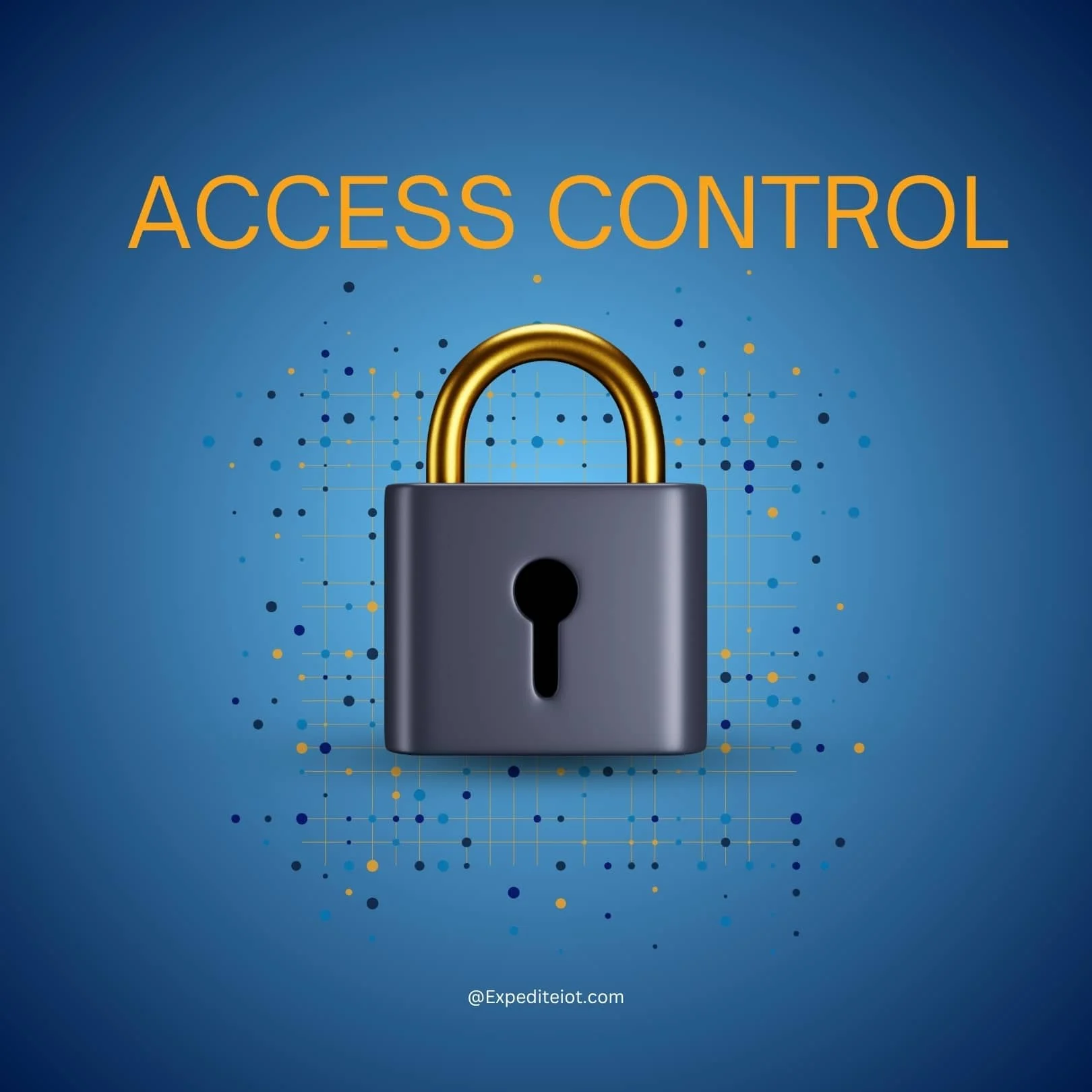Access Control padlock graphic representing secure digital access, ExpediteIoT