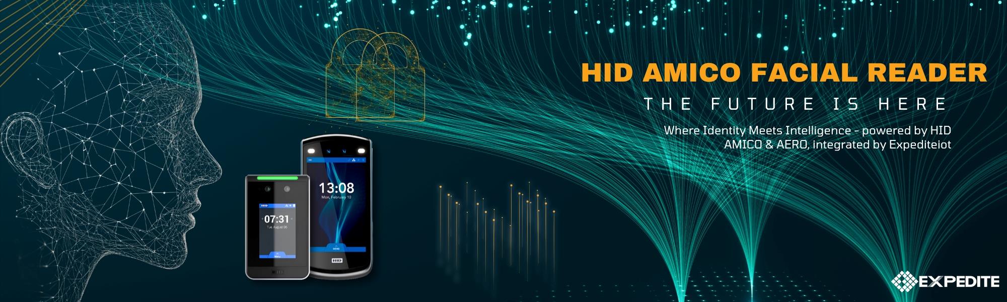 HID Amico facial recognition reader, full product view